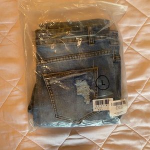 Blue Distressed Jeans.